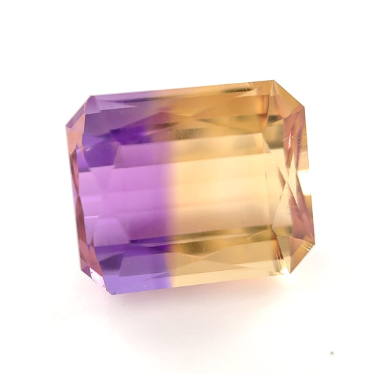Earth Grown 14.6ct Ametrine – Loose Gemstone 15.3x17.4mm