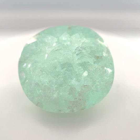 Earth Grown 22.8ct Blue Paraiba Tourmaline – Loose Gemstone Oval Cut 17.1x18.4mm