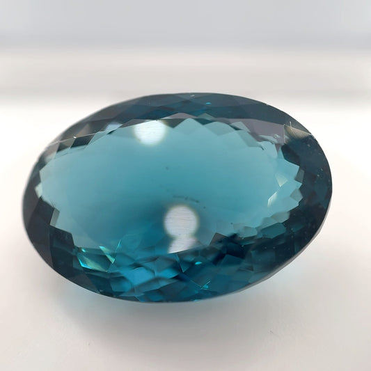 Earth Grown 43.2ct London Blue Topaz – Loose Gemstone Oval Cut 17.5x25.2mm
