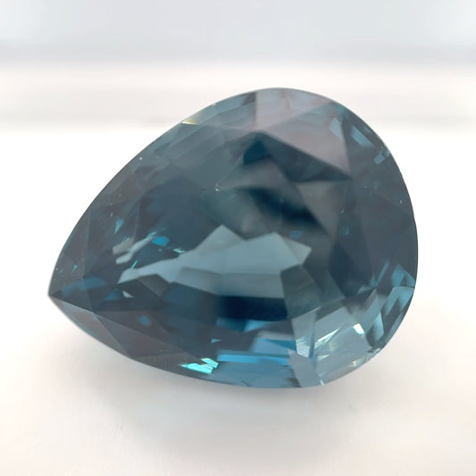 Earth Grown 45.3ct London Blue Topaz – Loose Gemstone Pear Cut 18.3x23mm
