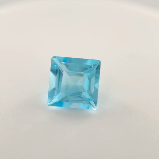 Earth Grown 1.25ct Blue Topaz – Loose Gemstone Square Cut 6.0x6.0mm