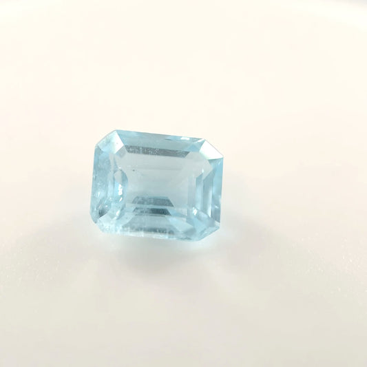 Earth Grown 0.95ct Blue Aquamarine – Loose Gemstone Octagon Cut 4.9x6.1mm