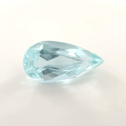 Earth Grown 1.65ct Blue Aquamarine – Loose Gemstone Pear Cut 5.6x11.4mm