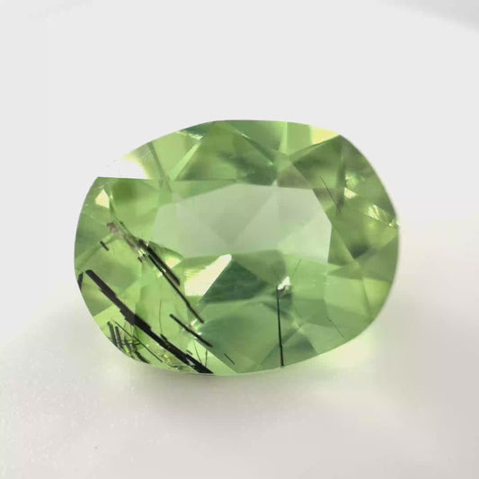 Earth Grown 5.4ct Rutilated Peridot – Loose Gemstone 10.3x13mm