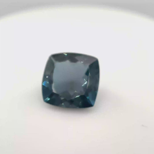 Earth Grown 2.2ct London Blue Topaz – Loose Gemstone Cushion Cut 7.7x7.8mm
