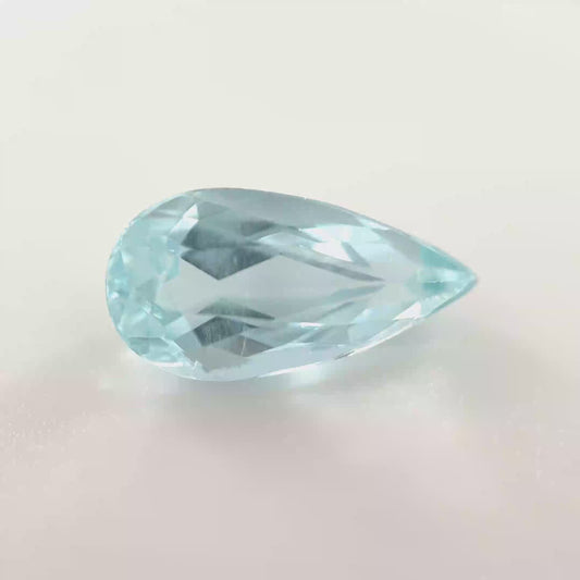 Earth Grown 1.65ct Blue Aquamarine – Loose Gemstone Pear Cut 5.6x11.4mm