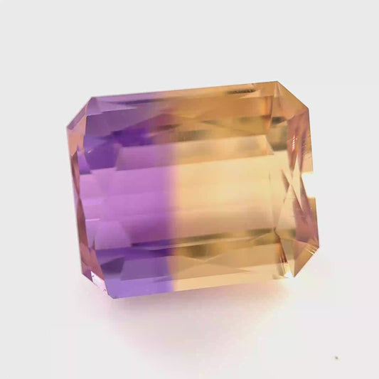 Earth Grown 14.6ct Ametrine – Loose Gemstone 15.3x17.4mm