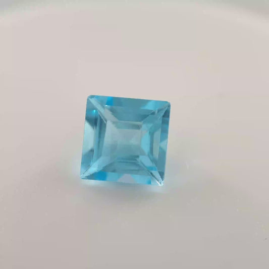 Earth Grown 1.25ct Blue Topaz – Loose Gemstone Square Cut 6.0x6.0mm